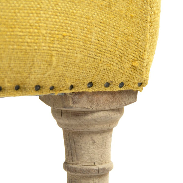 Zentique Jeanne Raw Silk Counter Stool — Natural Birch Frame, Ergonomic Curved Seat for Comfortable Modern Living LI-SH12-18-88A Counter Yellow