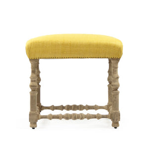 Zentique Jeanne Raw Silk Counter Stool — Natural Birch Frame, Ergonomic Curved Seat for Comfortable Modern Living LI-SH12-18-88A Counter Yellow