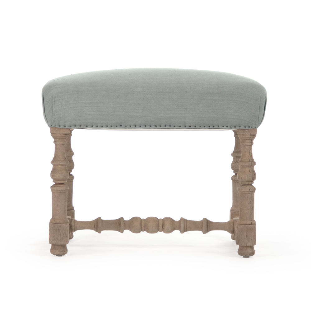 Audrey Stool Natural Dry Oak, Blue Linen LI-SH12-18-88A Zentique