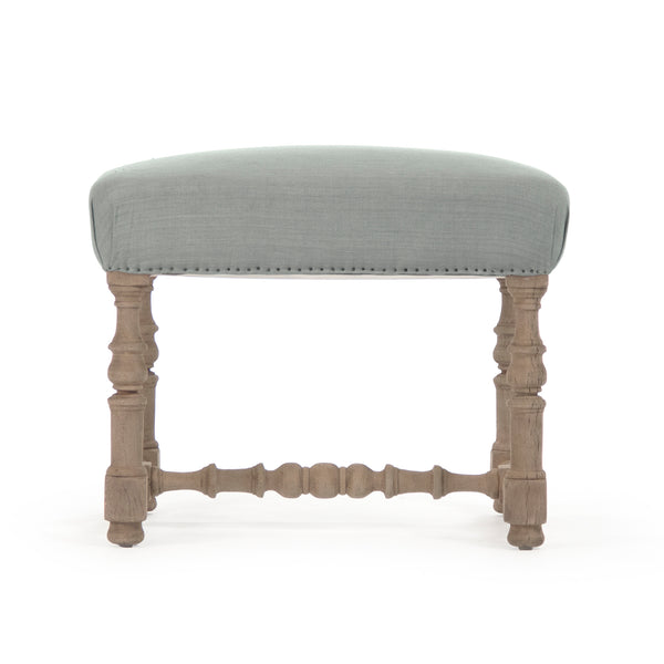 Audrey Stool Natural Dry Oak, Blue Linen LI-SH12-18-88A Zentique