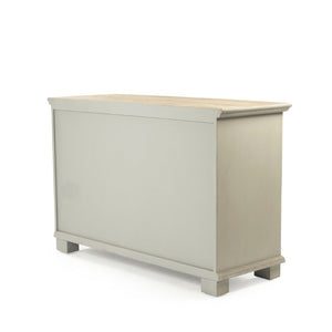 Zentique Bill Chest Solid Pine & Poplar Organizer with Multiple Drawers, Compact Warm Wood Storage Solution Dry Natural Top, Distressed Beige LI-SH12-24-38 PC