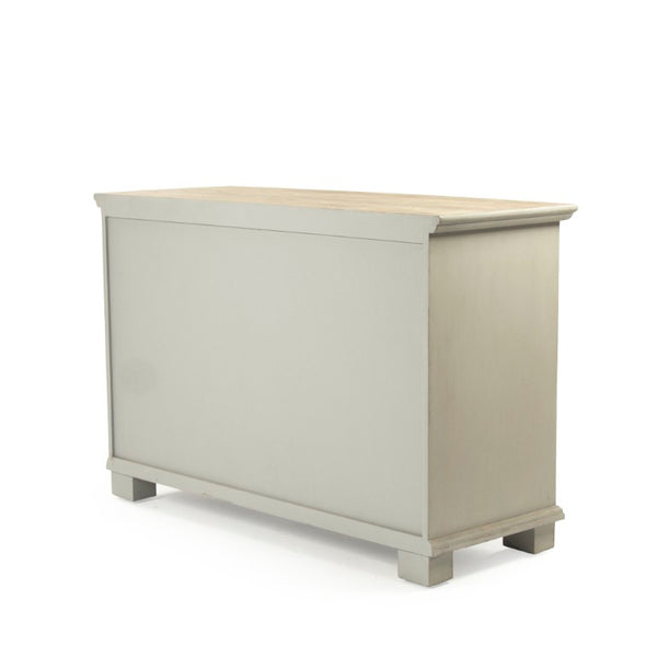 Zentique Bill Chest Solid Pine & Poplar Organizer with Multiple Drawers, Compact Warm Wood Storage Solution Dry Natural Top, Distressed Beige LI-SH12-24-38 PC