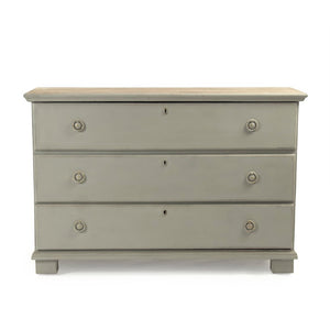 Zentique Bill Chest Solid Pine & Poplar Organizer with Multiple Drawers, Compact Warm Wood Storage Solution Dry Natural Top, Distressed Beige LI-SH12-24-38 PC