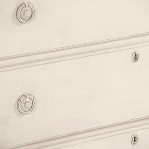 Zentique Bill Chest Solid Pine & Poplar Organizer with Multiple Drawers, Compact Warm Wood Storage Solution Dry Natural Top, Distressed Off-White LI-SH12-24-38 Off-White