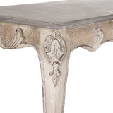 Gerome Console Gunsmoke Grey Top, Distressed Taupe Base LI-SH12-26-84 Zentique