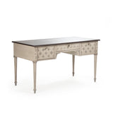 Sergei Desk Chocolate Brown Top/Taupe and Grey Base LI-SH12-30-16 Zentique