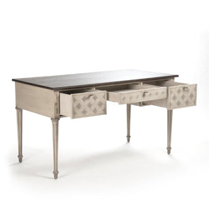Zentique Sergei Solid Birch & Pine Desk — 55" Minimalist Scandinavian Workstation, Natural Warm Finish, Durable LI-SH12-30-16