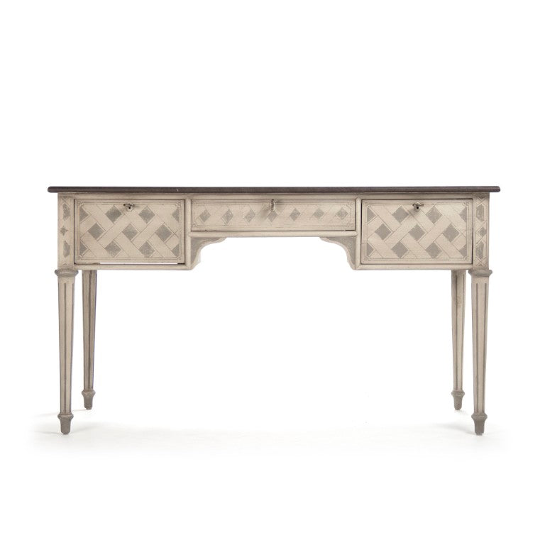 Zentique Sergei Solid Birch & Pine Desk — 55" Minimalist Scandinavian Workstation, Natural Warm Finish, Durable LI-SH12-30-16