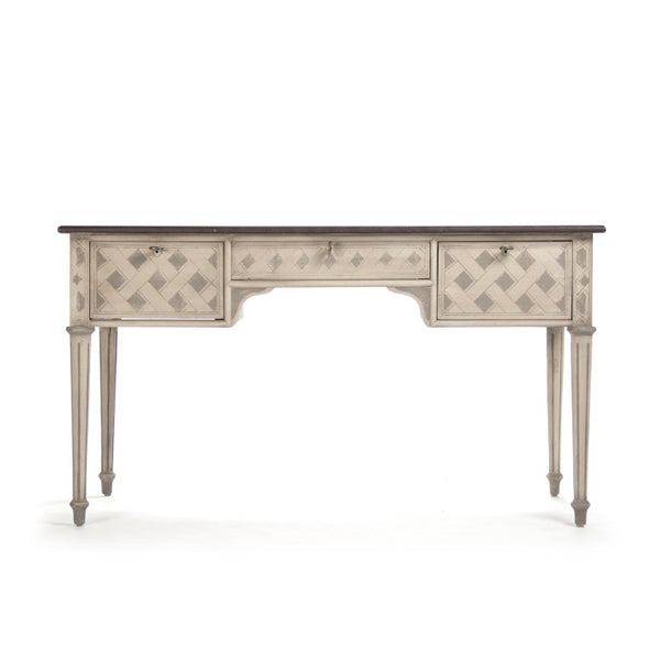 Zentique Sergei Solid Birch & Pine Desk — 55" Minimalist Scandinavian Workstation, Natural Warm Finish, Durable LI-SH12-30-16