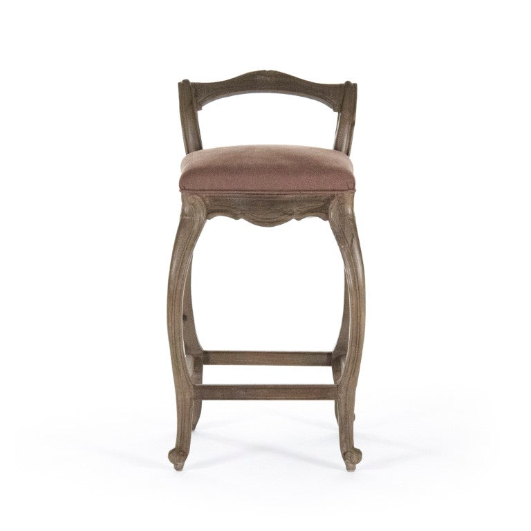 Zentique Astor Solid Birch Bar Stool with Supportive Backrest, Compact Design, Durable Finish — Stylish Seating LI-SH14-11-100
