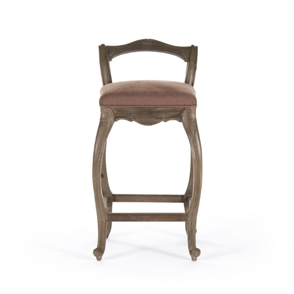 Zentique Astor Solid Birch Bar Stool with Supportive Backrest, Compact Design, Durable Finish — Stylish Seating LI-SH14-11-100