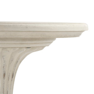 Zentique Fabiola Modern Birch End Table — Compact 23.5" Square Minimalist Accent Table with Durable Plywood Finish Distressed Off-White LI-SH14-13-112 Cream