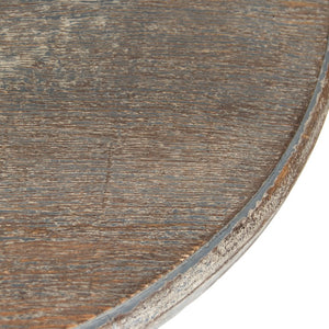 Zentique Fabiola Modern Birch End Table — Compact 23.5" Square Minimalist Accent Table with Durable Plywood Finish Distressed Grey Brown LI-SH14-13-112
