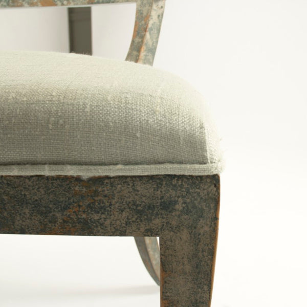 Zentique Lorand Bench crafted in solid birch with raw silk upholstery — generous two-seat comfort, modern elegance W62.25 x H30.75 x D23 LI-SH14-18-130 SGreen