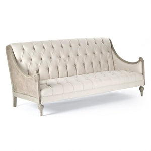 Zentique Walsh Linen Bench with Solid Birch & Pine Frame, 72.5" Spacious Seating, Modern Neutral Style LI-SH14-21-120
