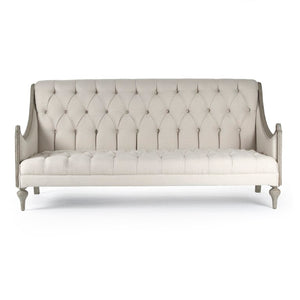 Zentique Walsh Linen Bench with Solid Birch & Pine Frame, 72.5" Spacious Seating, Modern Neutral Style LI-SH14-21-120
