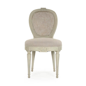 Aimee Side Chair Off-white Birch, Beige Linen LI-SH14-22-87 Zentique