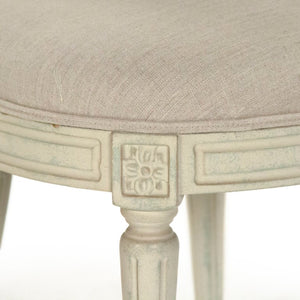 Zentique Aimee Solid Birch Side Chair with Linen Upholstery — Scandinavian Comfort, Ergonomic Support, Durable Design LI-SH14-22-87