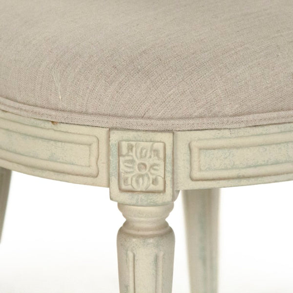 Zentique Aimee Solid Birch Side Chair with Linen Upholstery — Scandinavian Comfort, Ergonomic Support, Durable Design LI-SH14-22-87