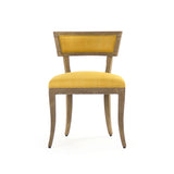 Ayer Side Chair Dry Natural Birch, Yellow Raw Silk LI-SH14-22-91 Yellow Zentique
