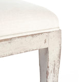Ayer Side Chair Distressed Off-White Birch, Off-White Linen LI-SH14-22-91 Zentique