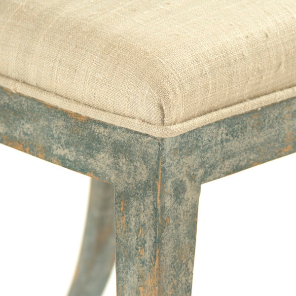 Zentique Ayer Side Chair — Sleek Scandinavian-inspired birch frame with raw silk upholstery, durable everyday seating W20.5 x H31 x D22 LI-SH14-22-91 SGreen