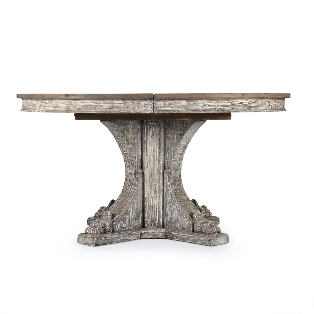 Terrell Dining Table Weathered Top, Distressed Grey Washed Based LI-SH14-25-107 Zentique
