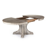 Terrell Dining Table Weathered Top, Distressed Grey Washed Based LI-SH14-25-107 Zentique