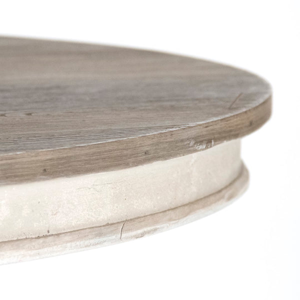 Chandler Dining Table Weathered Dry Natural, White Washed Base LI-SH14-25-116 Zentique