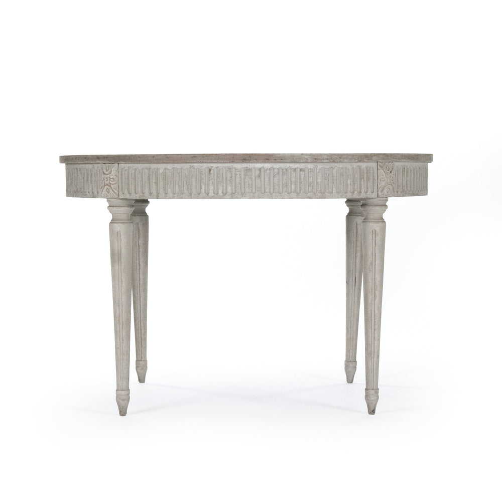 Martel Dining Table Weathered Top, Distressed Grey Base LI-SH14-25-118 Zentique