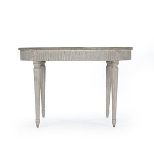 Martel Dining Table Weathered Top, Distressed Grey Base LI-SH14-25-118 Zentique