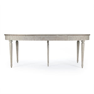 Martel Dining Table Weathered Top, Distressed Grey Base LI-SH14-25-118 Zentique