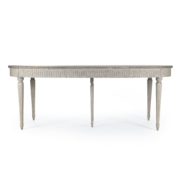 Martel Dining Table Weathered Top, Distressed Grey Base LI-SH14-25-118 Zentique