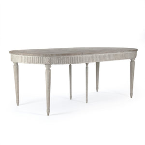 Martel Dining Table Weathered Top, Distressed Grey Base LI-SH14-25-118 Zentique