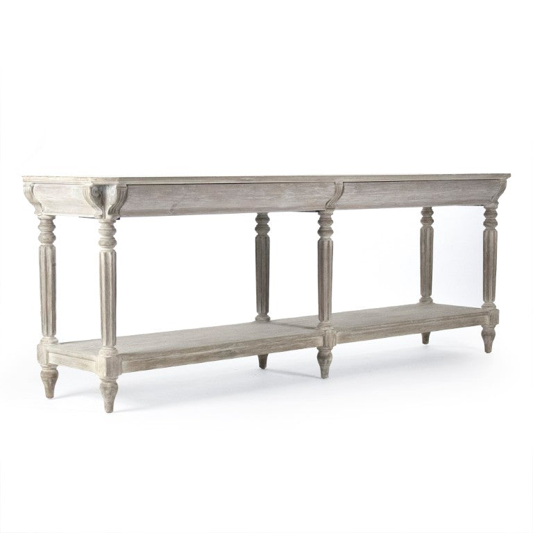 Zentique Bryce Mixed-Wood Console Table 94.5" Wide — Elm Birch Pine Accent Console for Entryway & Living Room LI-SH14-26-113