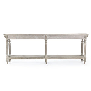 Zentique Bryce Mixed-Wood Console Table 94.5" Wide — Elm Birch Pine Accent Console for Entryway & Living Room LI-SH14-26-113
