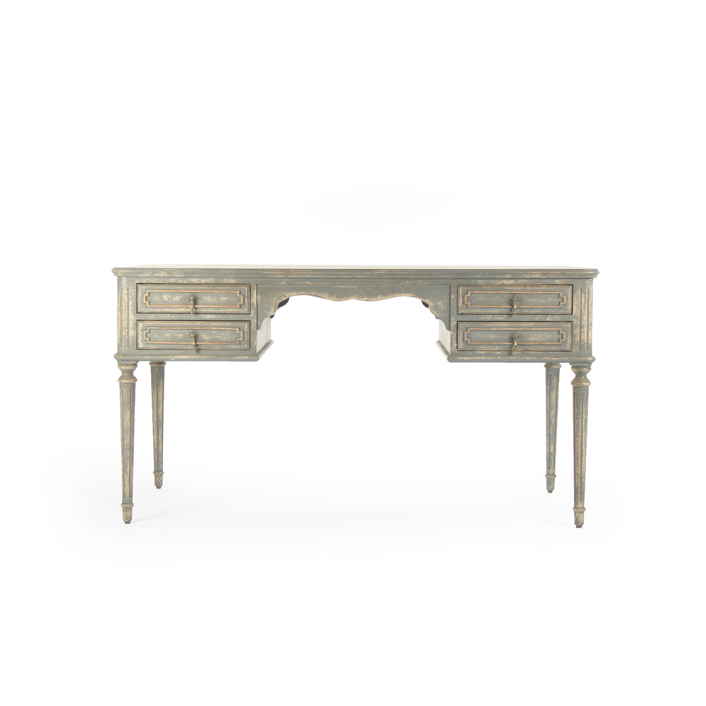 Canning Desk Distressed Grey/Cream Birch LI-SH14-30-26 Zentique