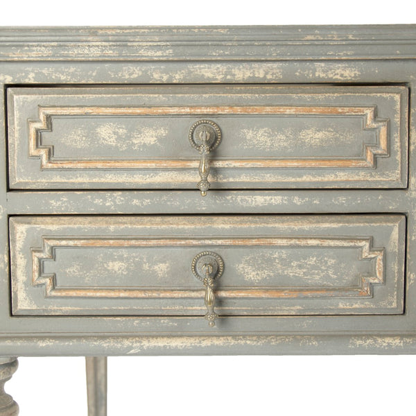 Canning Desk Distressed Grey/Cream Birch LI-SH14-30-26 Zentique