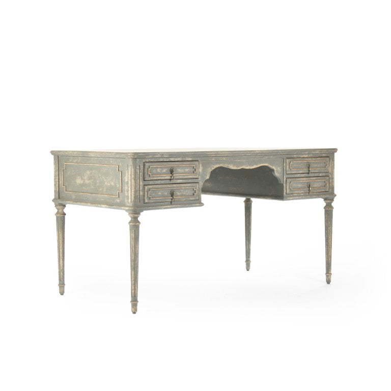 Zentique Canning Birch Veneer Desk — Spacious 59.75" Work Surface, Sturdy Plywood Frame, Modern Craftsmanship LI-SH14-30-26