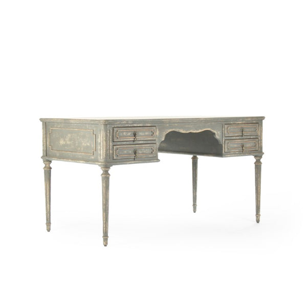 Zentique Canning Birch Veneer Desk — Spacious 59.75" Work Surface, Sturdy Plywood Frame, Modern Craftsmanship LI-SH14-30-26