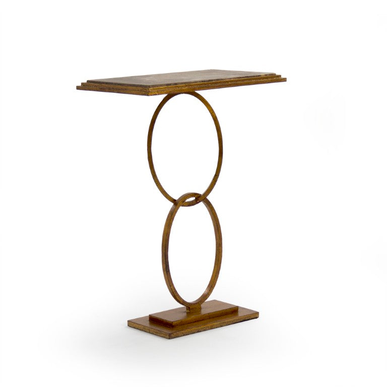 Zentique Absolon Slim Marble End Table with Iron Frame — Space-Saving Industrial Elegance for Modern Living LI-SH15-13-145