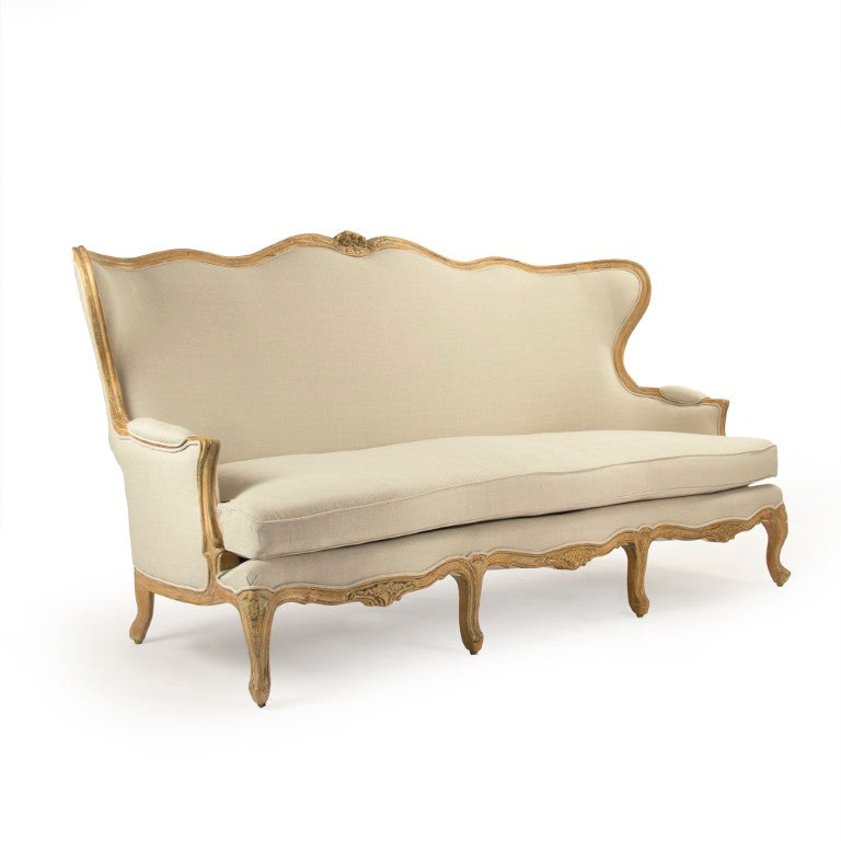 Zentique Eloy Birch Bench with Linen Cushion — Scandinavian Minimalist Seating, Durable Tapered Legs, Compact Elegance LI-SH15-21-128