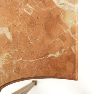 Zentique Faron Marble Top Console Table with Birch Frame — Minimalist 59.5" Entryway Table, Sculptural Storage LI-SH15-26-115
