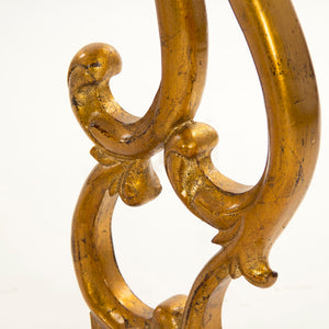 Emeline Console Off-White Top, Gold Leaf Base LI-SH15-26-116 Zentique