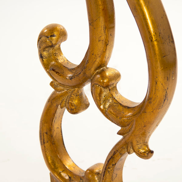 Emeline Console Off-White Top, Gold Leaf Base LI-SH15-26-116 Zentique