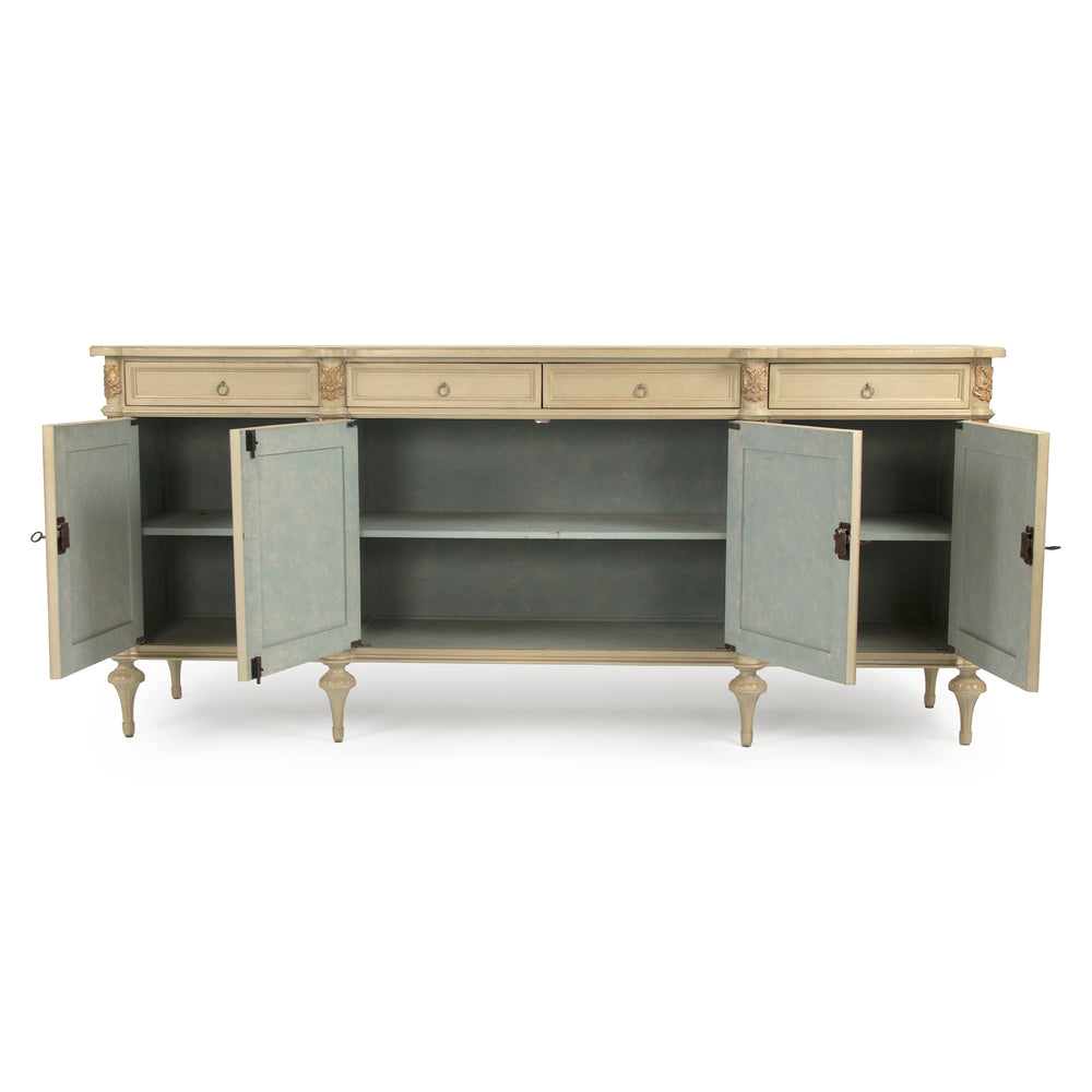 Astor Buffet Distressed Cream and Gold Leaf LI-SH15-26-120 Zentique