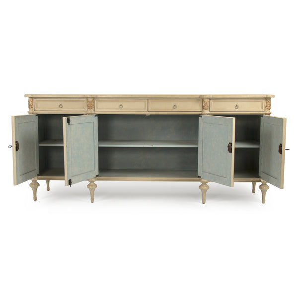 Astor Buffet Distressed Cream and Gold Leaf LI-SH15-26-120 Zentique