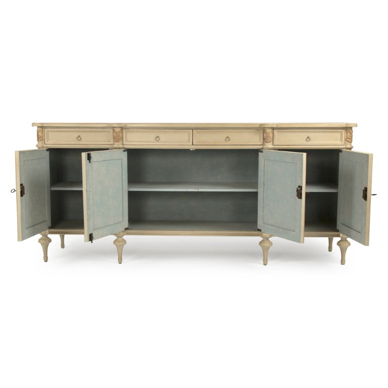 Zentique Astor Birch Buffet with Ample Storage and Classic Modern Design — Durable Craftsmanship, W87xH39xD21 LI-SH15-26-120