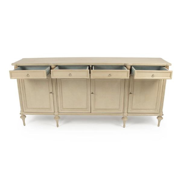 Zentique Astor Birch Buffet with Ample Storage and Classic Modern Design — Durable Craftsmanship, W87xH39xD21 LI-SH15-26-120
