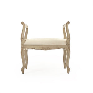 Zentique Cammi Birch Stool with Linen Seat — Compact, Sturdy Scandinavian Accent Seating for Small Spaces (97 characters) LI-SH15-49-08